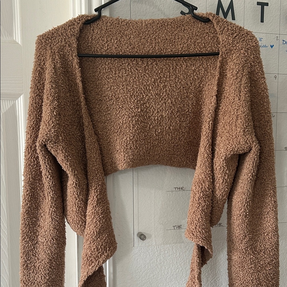 SKIMS Cozy Knit Cardigan in Brown